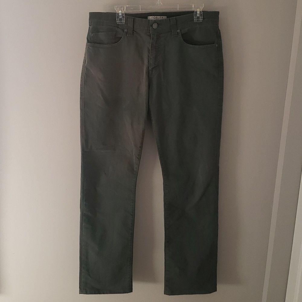Fidelity Jimmy Jeans Men's 34 Belmont Evergreen Distressed Denim Business Casual